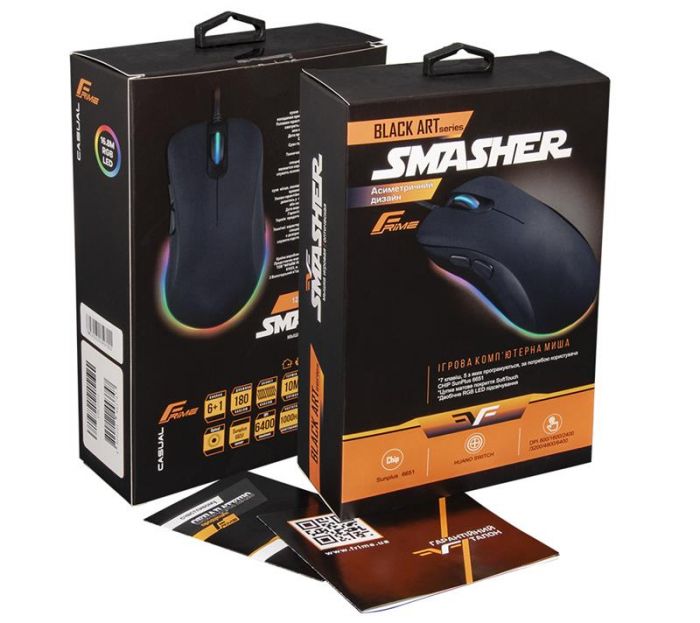 Мишка Frime Smasher Black USB (FMC2020)
