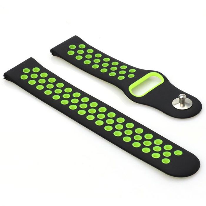 Ремінець BeCover Nike Style для Nokia/Withings Steel/Steel HR Black-Green (705766)