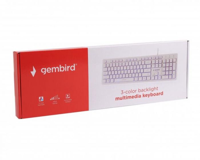 Клавіатура Gembird KB-UML3-01-W-UA Ukr White USB