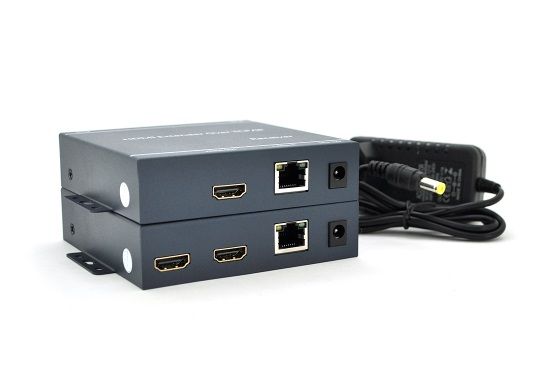 Адаптер Voltronic (YT-SCPE HDM-200m1080Р/16770) HDMI-RJ-45/DC-jack Black