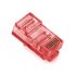 Конектор RJ 45 Merlion (RJ45ML-RD/05357) Cat. 5 UTP, Red, 100 шт/уп