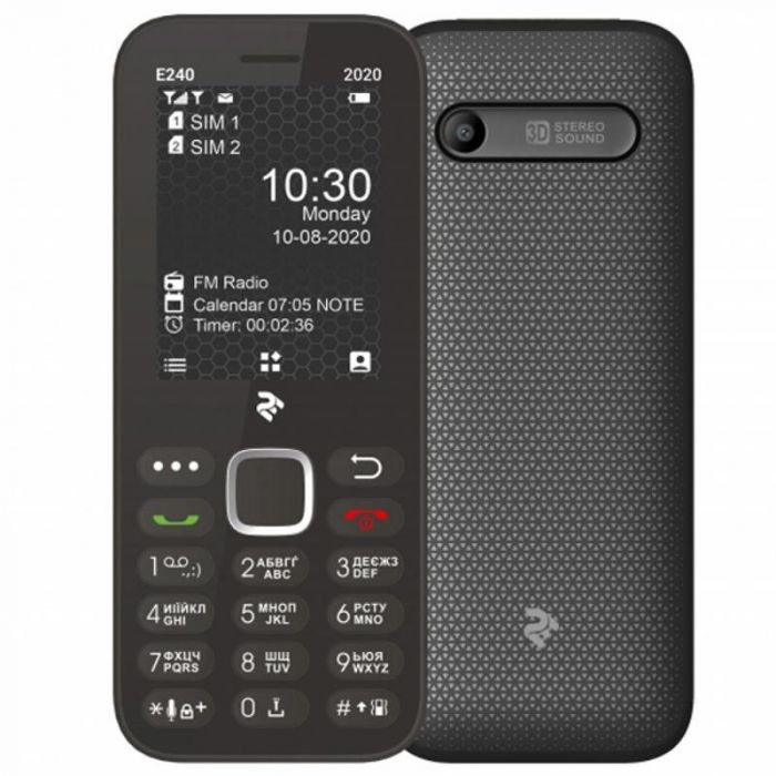 Мобiльний телефон 2E E240 2020 Dual Sim Black (680576170026)