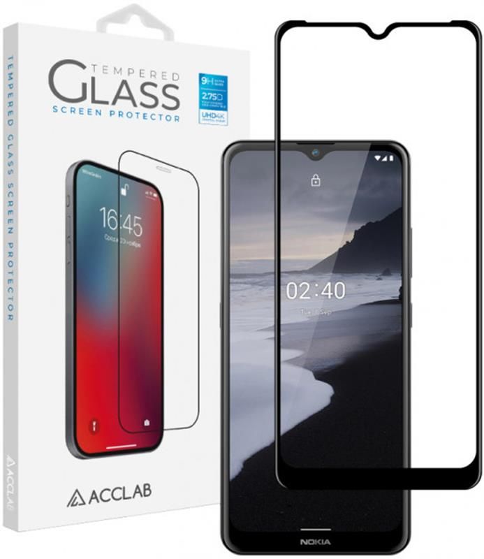 Захисне скло ACCLAB Full Glue для Nokia 2.4 Black (1283126510793)