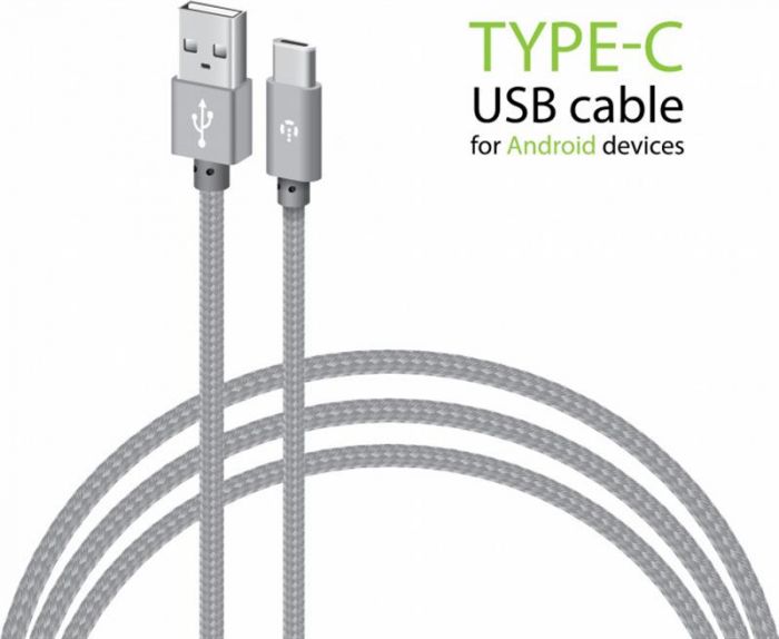 Кабель Intaleo CBGNYT1 USB-USB Type-C 1м Grey (1283126489136)