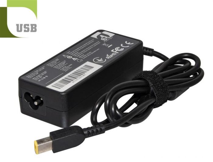 Блок живлення 1StCharger для ноутбука Lenovo 20V 65W 3.25A USB (AC1STLE65WC)