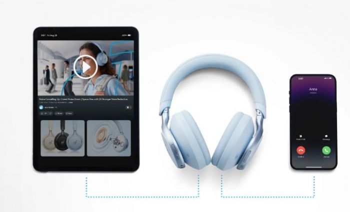 Bluetooth-гарнітура Anker SoundCore Space One Blue (A3035G31)