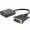 Адаптер Cablexpert DVI - VGA (M/F), 0.2 м, Black (AB-DVID-VGAF-01)