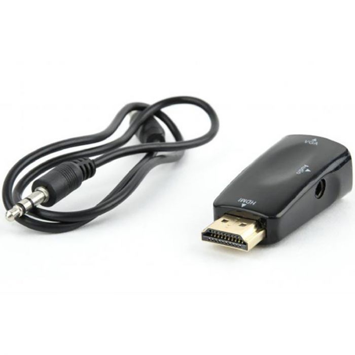 Адаптер Cablexpert (AB-HDMI-VGA-02) HDMI-VGA/3.5 мм, чорний