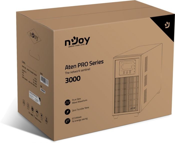Джерело безперебійного живлення NJOY Aten Pro 3000 (PWUP-OL300AP-AZ01B)