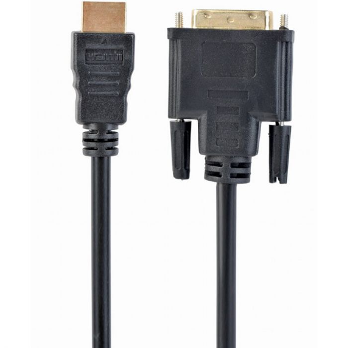 Кабель Cablexpert HDMI - DVI V 1.3 (M/M), двонаправлений, single-link, 18 + 1 pin, 3 м, Black (CC-HDMI-DVI-10)