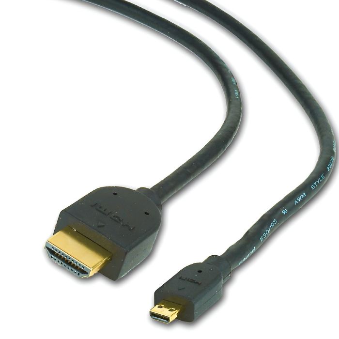 Кабель Cablexpert HDMI - micro-HDMI V 2.0 (M/M), 1.8 м, чорний (CC-HDMID-6) пакет