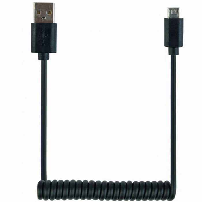 Кабель Cablexpert USB - micro USB V 2.0 (M/M), 1.8 м, спіральний, чорний (CC-mUSB2C-AMBM-6)