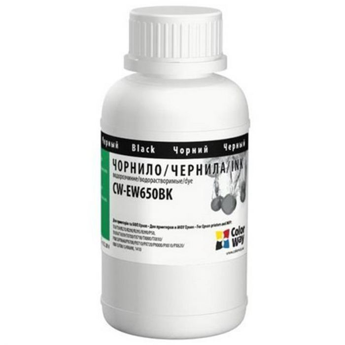 Чорнило ColorWay Epson TX650 200мл Black ColorWay-EW650BK02