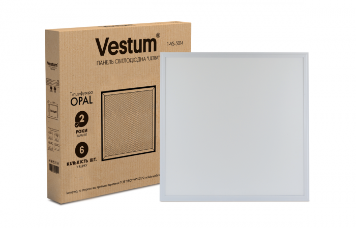 Панель свiтлодiодна LED ULTRA SLIM 40W 600x600 6500K 220V Vestum