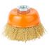 Щітка дротяна чашоподібна Ø75мм М14×2 мм (латуньована) GRAD (9033075)