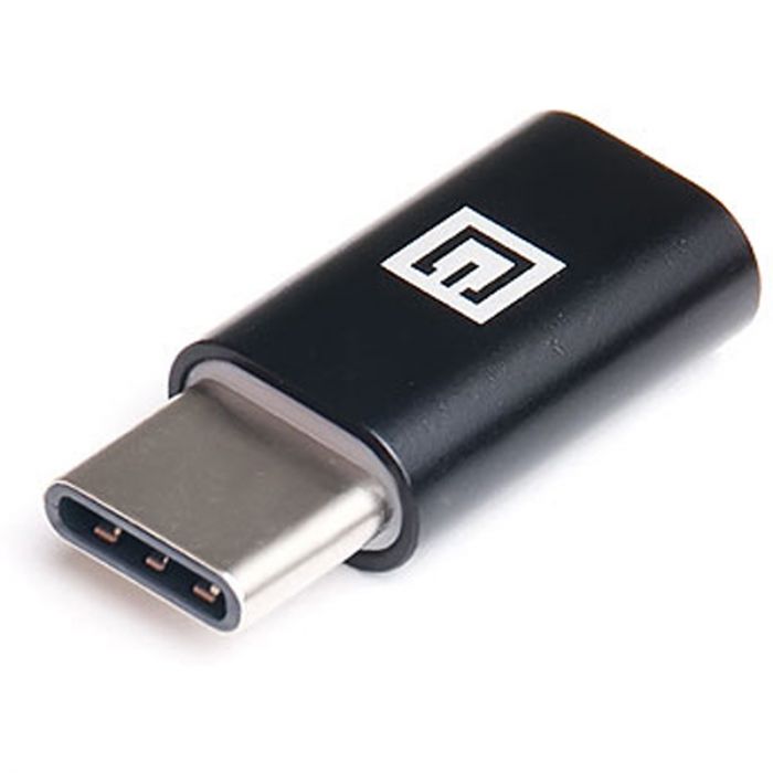 Адаптер REAL-EL micro USB - USB Type-C (F/M), Black (EL123500018)