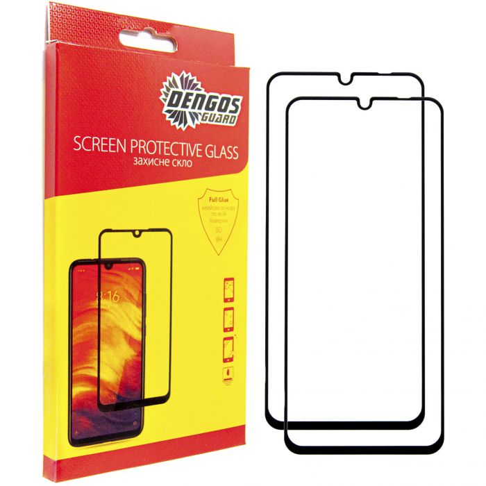 Захисне скло Dengos для Samsung Galaxy A05s SM-A057 Black Full Glue (DG-TG2P-01) 2шт