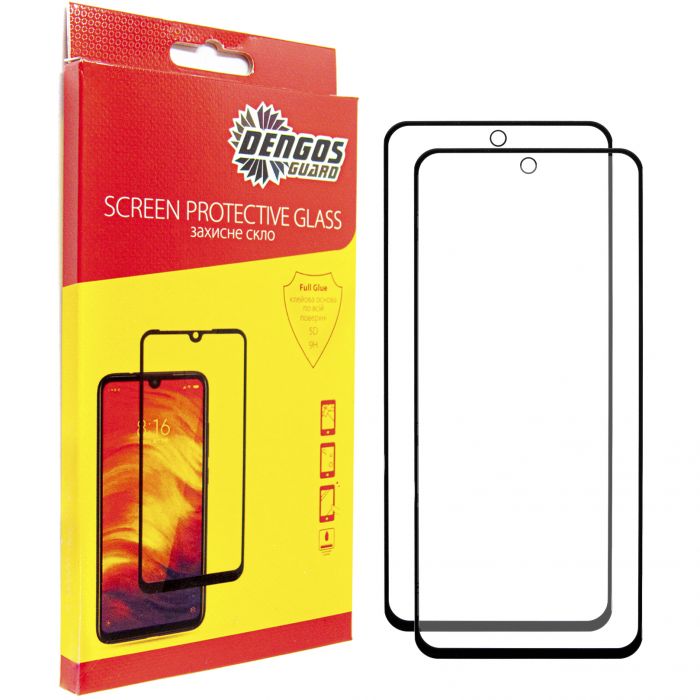 Захисне скло Dengos для Samsung Galaxy A35 5G SM-A356 Black Full Glue (DG-TG2P-13) 2шт