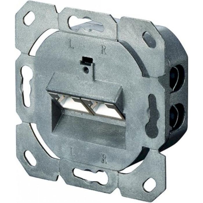 Настінна розетка DIGITUS cat. 5e, 2xRJ45, 8P8C (DN-9002-N)