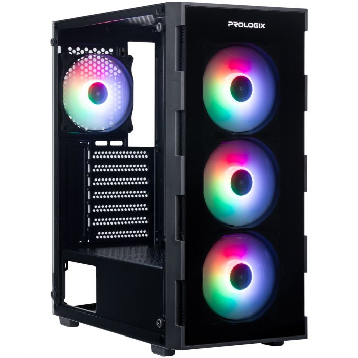 Корпус Prologix E114 Tempered Glass Black