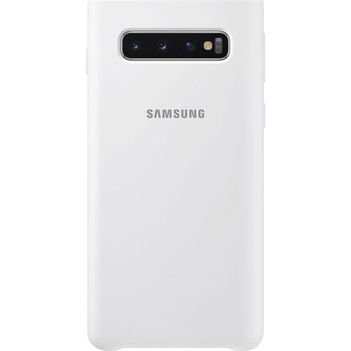 Чохол-накладка Samsung Silicone Cover для Samsung Galaxy S10 SM-G973 White (EF-PG973TWEGRU)
