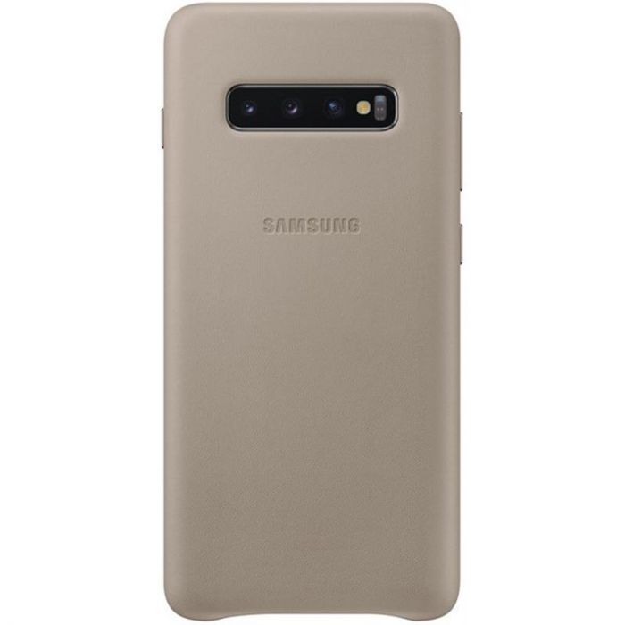 Чохол-накладка Samsung Leather Cover для Samsung Galaxy S10+ SM-G975 Gray (EF-VG975LJEGRU)