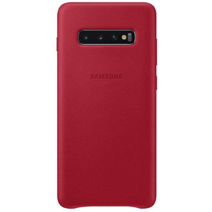 Чохол-накладка Samsung Leather Cover для Samsung Galaxy S10+ SM-G975 Red (EF-VG975LREGRU)