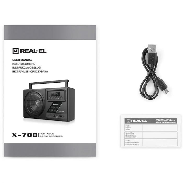 Радіоприймач REAL-EL X-700 Black