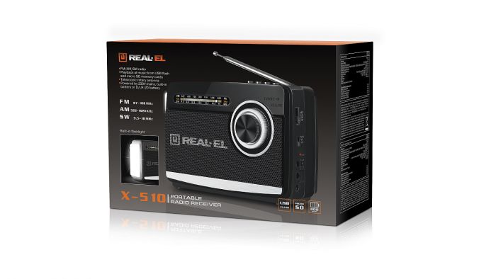 Радіоприймач REAL-EL X-510 Black