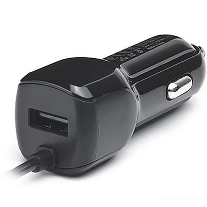 Автомобільний зарядний пристрій REAL-EL CA-15 (2USB, 2.1A) Black + кабель microUSB