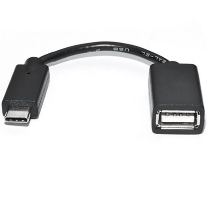 Кабель REAL-EL USB Type-C - USB V 2.0 (M/F), 0.1 м, чорний (EL123500030)