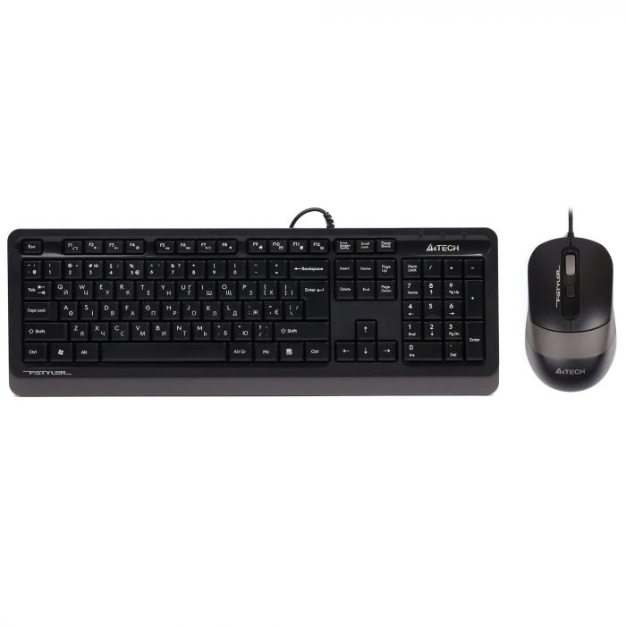 Комплект (клавіатура, миша) A4Tech F1010 Black/Grey