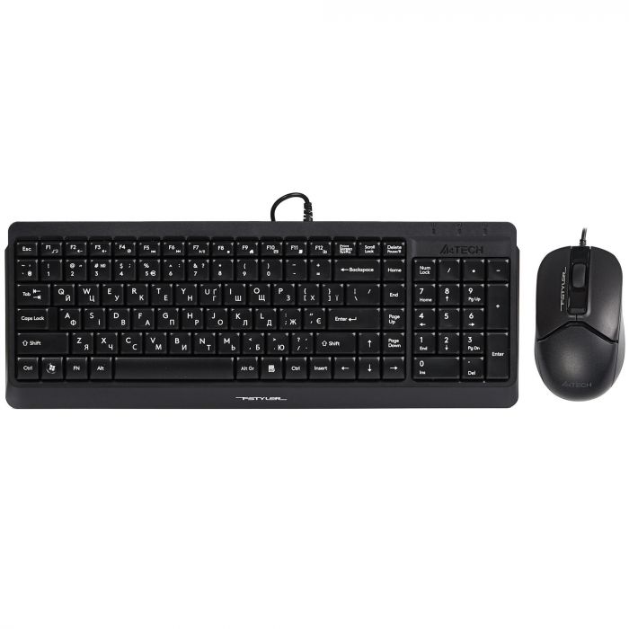 Комплект (клавіатура, миша) A4Tech F1512 Black