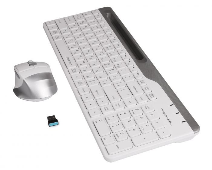 Комплект (клавіатура, миша) бездротовий A4Tech FB2535C Icy White