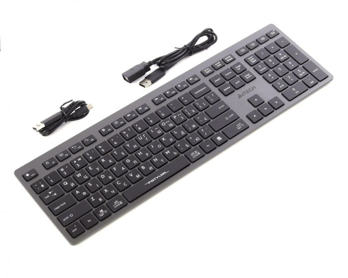 Клавіатура бездротова A4Tech FBX50C Grey