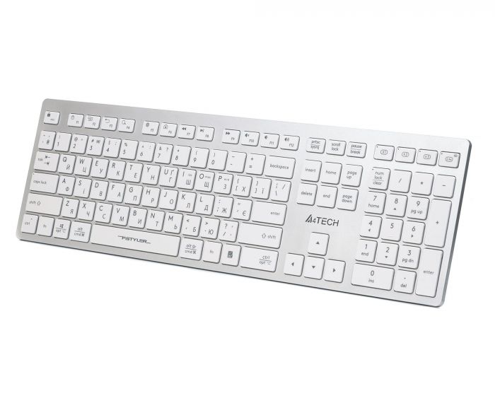 Клавіатура бездротова A4Tech Fstyler FBX50C White