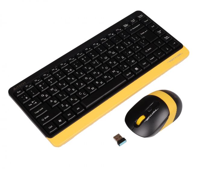 Комплект (клавіатура, миша) бездротовий A4Tech FG1110 Bumblebee USB