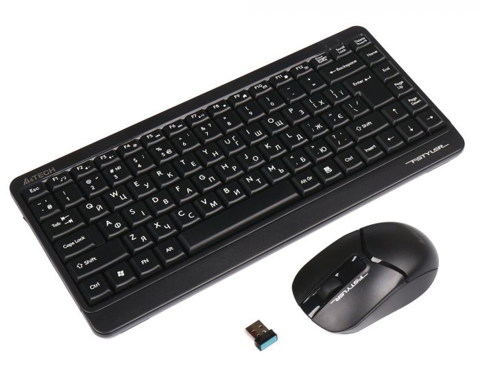 Комплект (клавіатура, миша) бездротовий A4Tech FG1112 Black
