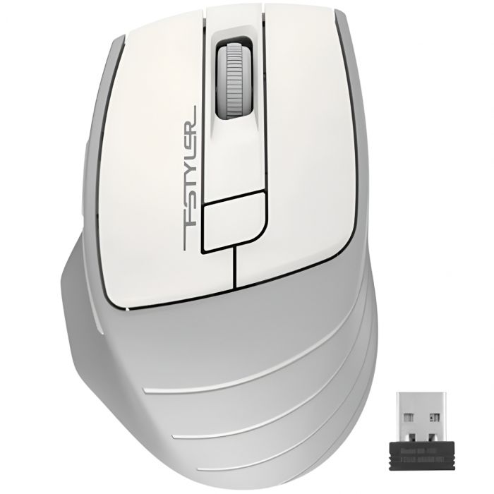 Миша бездротова A4Tech FG30 Grey/White