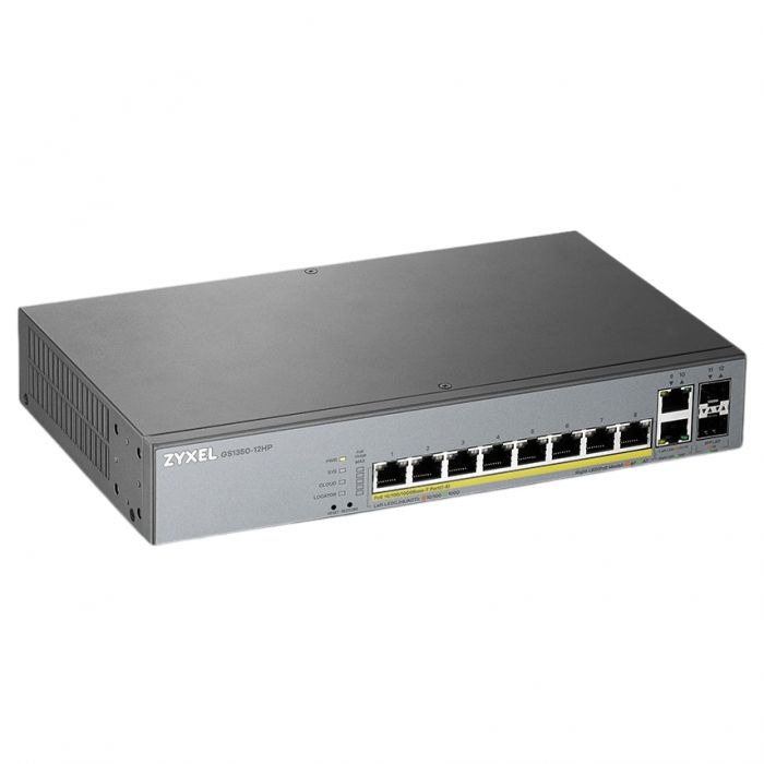 Комутатор для відеоспостереження ZYXEL GS1350-12HP (GS1350-12HP-EU0101F) Комутатор для відеоспостереження ZYXEL GS1350-12HP (GS1350-12HP-EU0101F)