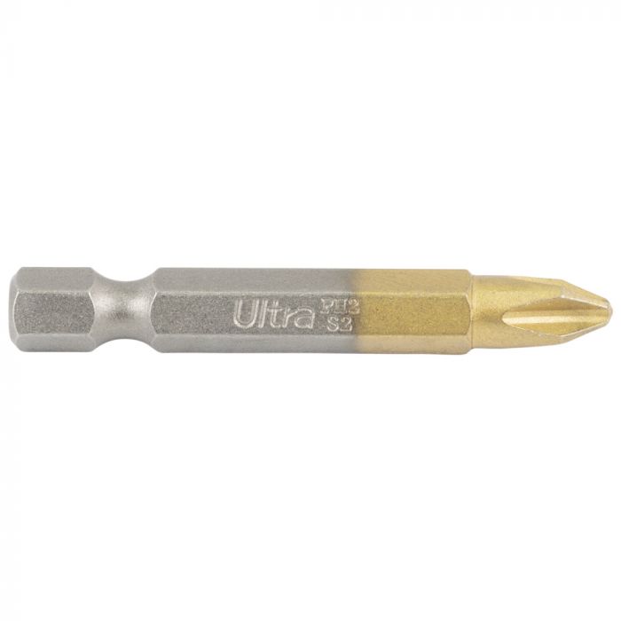 Біти PH2×50мм ¼" 10шт S2 TIN (блістер) ULTRA (4014212)