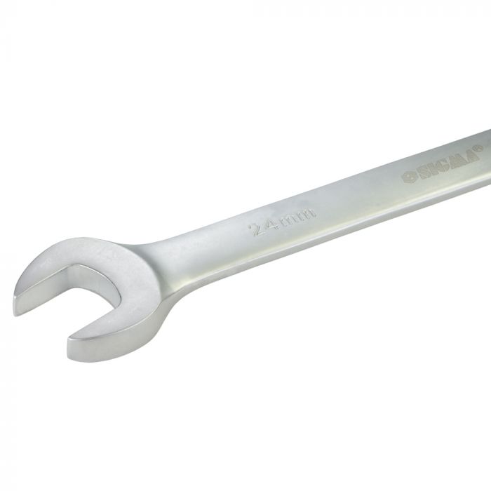 Ключ ріжково-накидний трещеточний 24мм CrV polished SIGMA (6022241)