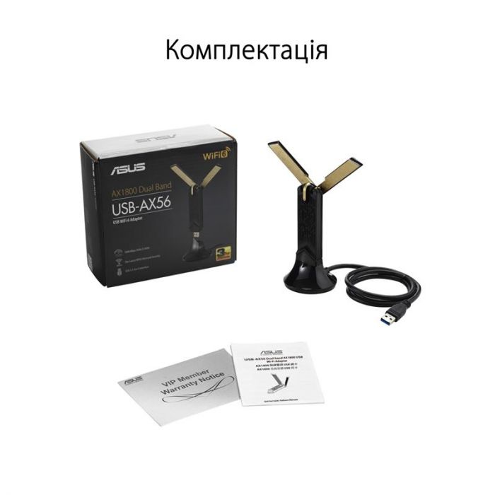 Бездротовий адаптер Asus USB-AX56 (90IG06H0-MO0R00)