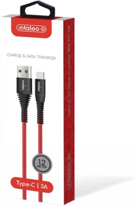 Кабель Intaleo CBRNYT1 USB - USB Type-C (M/M), 1.2 м, Red (1283126559464)