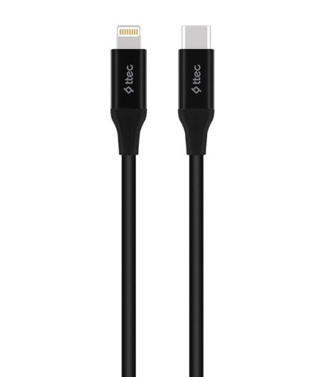 Кабель Ttec USB Type-C - Lightning (M/M), 1.5 м, Black (2DK40S)