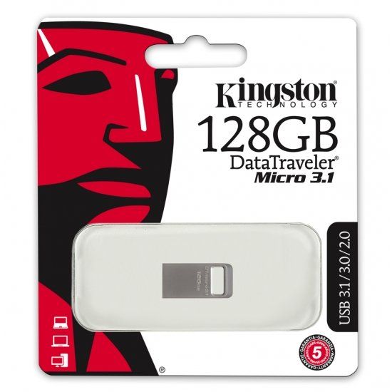 Флеш-накопичувач USB3.1 128Gb Kingston DataTraveler Micro USB 3.1 (DTMC3/128GB)