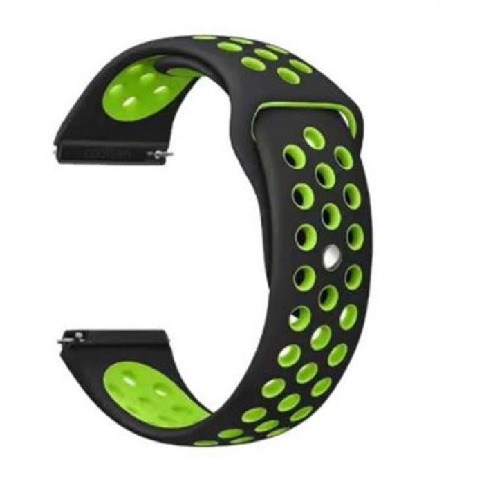 Ремінець BeCover Nike Style для Xiaomi Amazfit Bip/Bip Lite/Bip S Lite/GTR 42mm/GTS/TicWatch S2/TicWatch E Black-Green (705703)