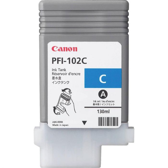 Картридж Canon (PFI-102C) для iPF500/6x0/7x0, Cyan (0896B001)