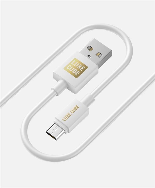Кабель Luxe Cube USB - micro USB (M/M), 3 А, 1 м, білий (7775557575273)