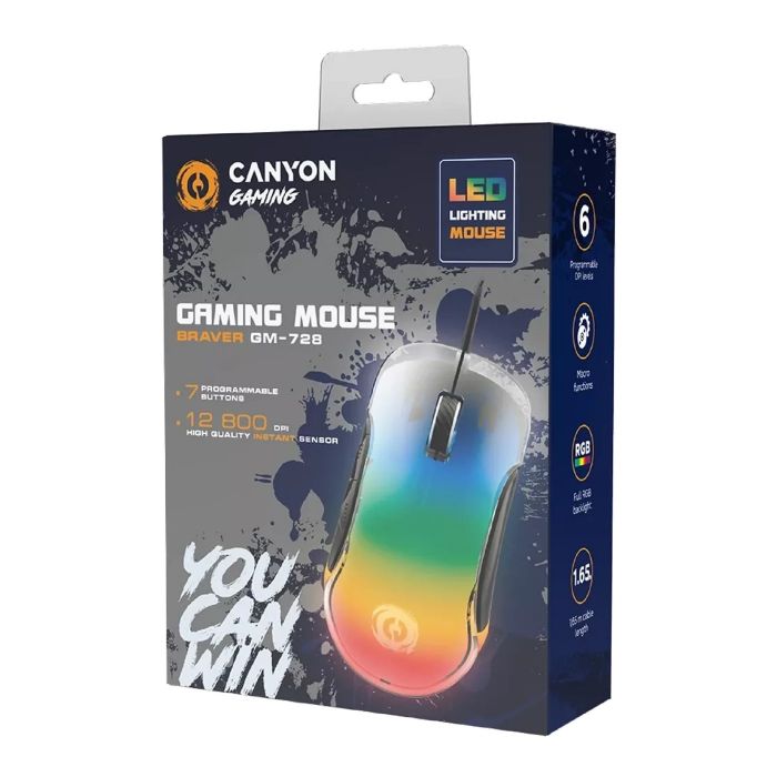 Миша Canyon Braver GM-728 USB Black (CND-SGM728)